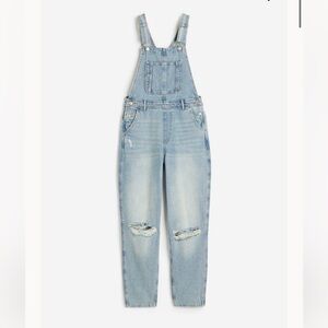 Mom fit denim overalls